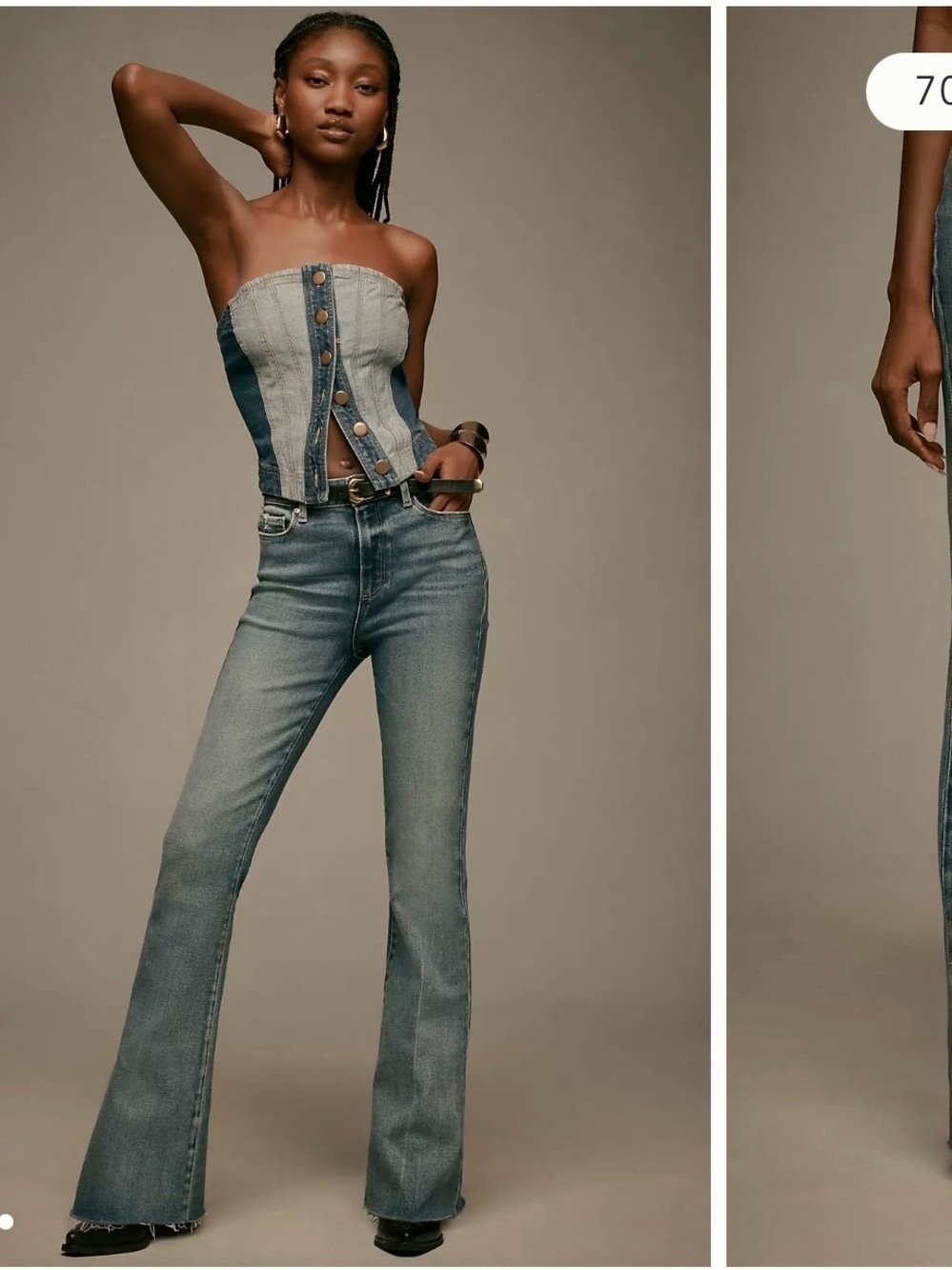 Paige High Rise Laurel Canyon Flare Jeans Women Sz 30